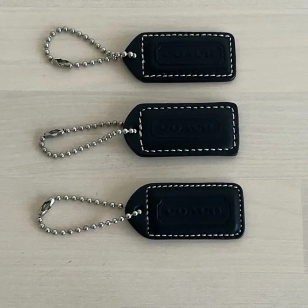 Coach Set of 3 Leather Hangtag Key FOB